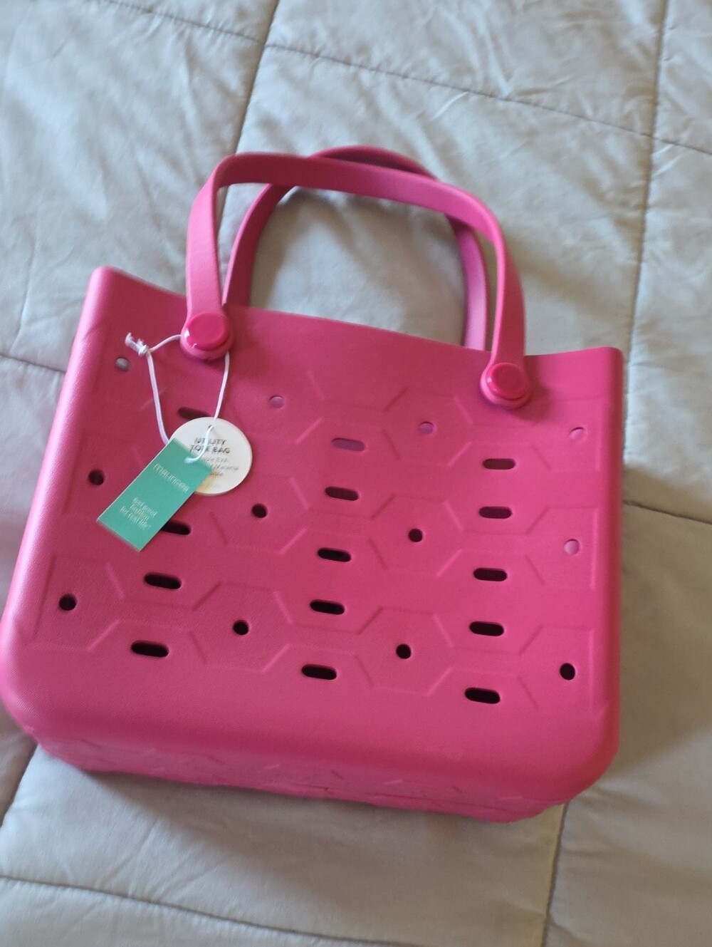 Maurices Hot Pink Perforated Tote Bag
